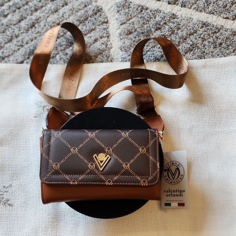 Valentino Orlandi Brown Crossbody Bag